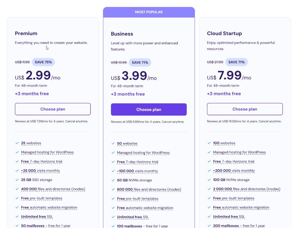 Right Website Platform or Builder - Hostinger