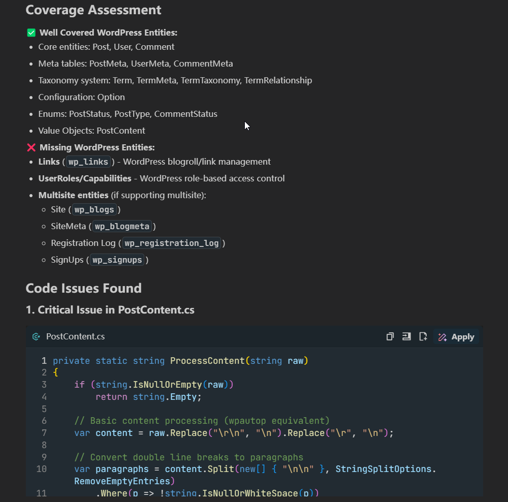 Create ASP.NET Projects Code Files with AI